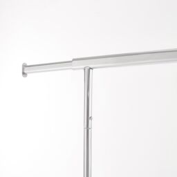 House of Home Heavy Duty Chrome Clothes Rail Adjustable Width to Height with Shelf in Silver - thumbnail 5