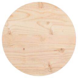 Berkfield Home Table Top Round Ã˜30x3 cm Solid Wood Pine in Brown - Size: 30x3 cm - thumbnail 2