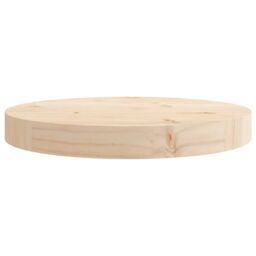 Berkfield Home Table Top Round Ã˜30x3 cm Solid Wood Pine in Brown - Size: 30x3 cm - thumbnail 3