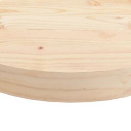 Berkfield Home Table Top Round Ã˜30x3 cm Solid Wood Pine in Brown - Size: 30x3 cm - thumbnail 5