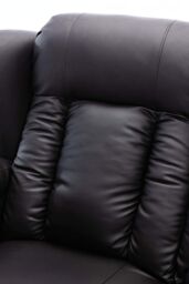 More4Homes Caesar Manual Recliner Bonded Leather 2+3 Seater Sofa Set in Black - thumbnail 6