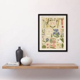 Artery8 Owen Jones Framed Wall Art Print Leaves & Flowers From Nature No 8 in Beige - Size: A4 - thumbnail 2