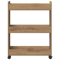 Berkfield Home Rolling Cabinet Artisan Oak 60x22x79 cm Engineered Wood in Brown - Size: 60 x 22 x 79 cm - thumbnail 6