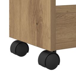 Berkfield Home Rolling Cabinet Artisan Oak 60x22x79 cm Engineered Wood in Brown - Size: 60 x 22 x 79 cm - thumbnail 8