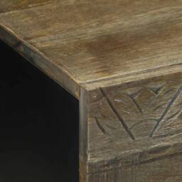 Berkfield Home Coffee Table Light Grey 80x50x40 cm Solid Wood Mango - Size: 80 x 50 x 40 cm - thumbnail 6
