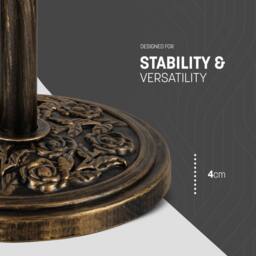 Keplin Parasol Base Stand 12kg, Umbrella Holder for Garden - Fits 45mm Pole in Bronze - thumbnail 6