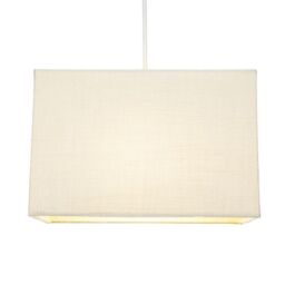 Happy Homewares Contemporary & Sleek Linen Fabric Lampshade in Cream - Size: 12 inches - thumbnail 2