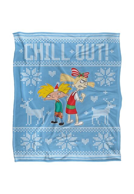 Ren & Stimpy Chill Out Silky Touch Super Soft Throw Blanket 152 X 127 cm in White - image 1