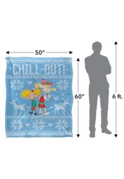 Ren & Stimpy Chill Out Silky Touch Super Soft Throw Blanket 152 X 127 cm in White - thumbnail 5