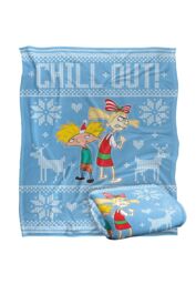 Ren & Stimpy Chill Out Silky Touch Super Soft Throw Blanket 152 X 127 cm in White - thumbnail 2