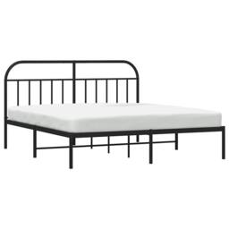 Berkfield Home Metal Bed Frame with Headboard Black 180x200 cm Super King - thumbnail 5