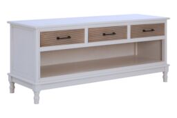 Orsina Shaker Design 3 Drawer Cabinet, Elegant Slim Drawer Cabinet, Ample Storage Cupboard Drawer For Bedroom in White - thumbnail 1