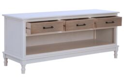 Orsina Shaker Design 3 Drawer Cabinet, Elegant Slim Drawer Cabinet, Ample Storage Cupboard Drawer For Bedroom in White - thumbnail 4