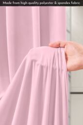 Neel Blue 3x3 Metres Spandex Backdrop Curtain, Wrinkle-Free Polyester Fabric Backdrop Panel in Baby Pink - thumbnail 5