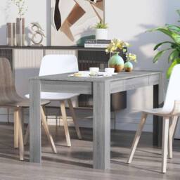 Berkfield Home Dining Table Grey Sonoma 140x74.5x76 cm Engineered Wood - thumbnail 5