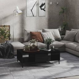 Berkfield Home Coffee Table High Gloss Black 103.5x60x35 cm Engineered Wood - thumbnail 1