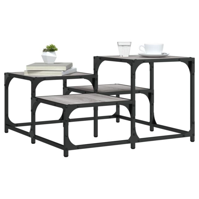 Berkfield Home Coffee Table Grey Sonoma 68x68x40 cm Engineered Wood - Size: 68 x 68 x 40 cm - image 1