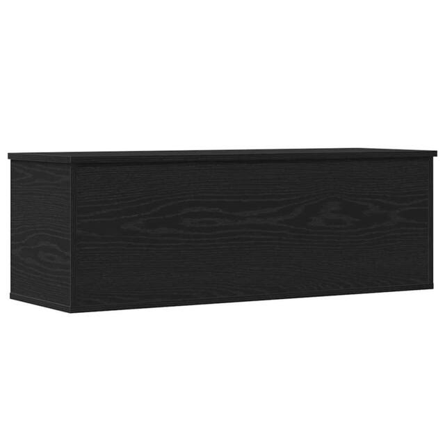 Berkfield Home Storage Box in Black Oak - 102x35x35 cm, Made from Engineered Wood - Size: 102 x 35 x 35 cm - image 1