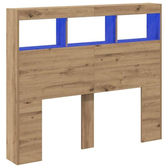 Berkfield Home Artisan Oak Headboard Artisan oak Engineered wood 120 x 17 x 102 cm in Brown - image 1