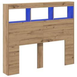 Berkfield Home Artisan Oak Headboard Artisan oak Engineered wood 120 x 17 x 102 cm in Brown - thumbnail 1