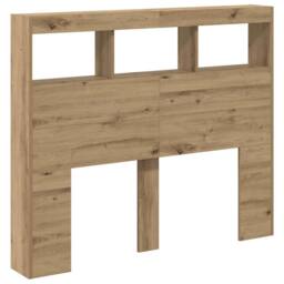 Berkfield Home Artisan Oak Headboard Artisan oak Engineered wood 120 x 17 x 102 cm in Brown - thumbnail 5
