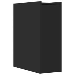 Berkfield Home Narrow Bathroom Cupboard with Wheels Black Engineered Wood - thumbnail 6