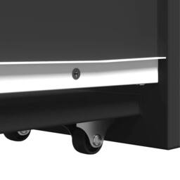Berkfield Home Narrow Bathroom Cupboard with Wheels Black Engineered Wood - thumbnail 8