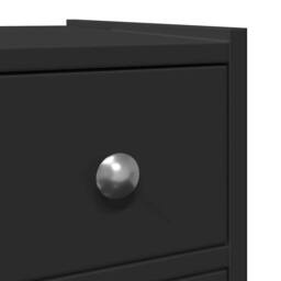 Berkfield Home Narrow Bathroom Cupboard with Wheels Black Engineered Wood - thumbnail 9