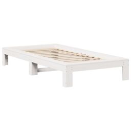 Berkfield Home Bed Frame without Mattress White 100x200 cm Solid Wood Pine - thumbnail 5