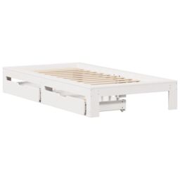 Berkfield Home Bed Frame without Mattress White 100x200 cm Solid Wood Pine - thumbnail 3