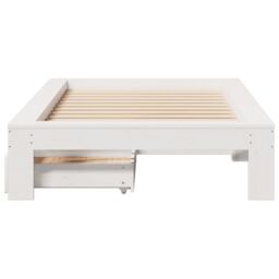 Berkfield Home Bed Frame without Mattress White 100x200 cm Solid Wood Pine - thumbnail 4