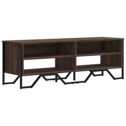 Berkfield Home TV Cabinet Brown Oak 122x34x41 cm Engineered Wood - Size: 122 x 34 x 41 cm - thumbnail 3
