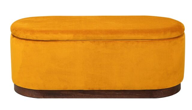 Nordlys Scandinavian Design Bench with Storage in Yellow - image 1