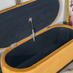 Nordlys Scandinavian Design Bench with Storage in Yellow - thumbnail 6