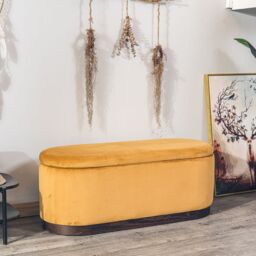 Nordlys Scandinavian Design Bench with Storage in Yellow - thumbnail 7