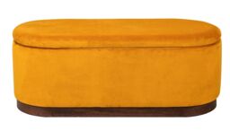 Nordlys Scandinavian Design Bench with Storage in Yellow - thumbnail 1