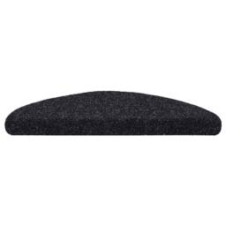 Berkfield Home Self-adhesive Stair Mats 5 pcs Black 56x17x3 cm Needle Punch - Size: Medium - thumbnail 1
