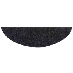 Berkfield Home Self-adhesive Stair Mats 5 pcs Black 56x17x3 cm Needle Punch - Size: Medium - thumbnail 4