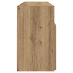 Berkfield Home TV Cabinet with LED Lights Artisian Oak 120x30x50 cm Engineered Wood in Brown - Size: 120 x 30 x 50 cm - thumbnail 8