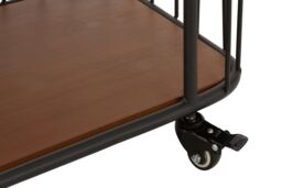 Orsina 6 Tier Shelf Unit, Industrial Shelf Unit, Modern Bookcase Shelving Unit, Delivered Fully Assembled in Black - thumbnail 4