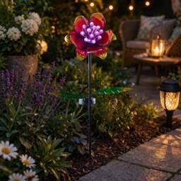 Marco Paul 85cm Solar Pink Flower Stake Light - thumbnail 8