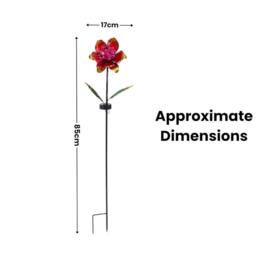 Marco Paul 85cm Solar Pink Flower Stake Light - thumbnail 2