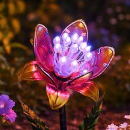 Marco Paul 85cm Solar Pink Flower Stake Light - thumbnail 4