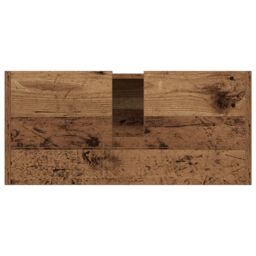 Berkfield Home Rustic Bathroom Vanity Old Wood Solid Wood Medium Storage in Brown - thumbnail 9