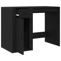 Berkfield Home Desk Black Oak 100x49x75 cm Engineered Wood - Size: 100 x 49 x 75 cm - thumbnail 5