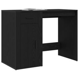 Berkfield Home Desk Black Oak 100x49x75 cm Engineered Wood - Size: 100 x 49 x 75 cm - thumbnail 3