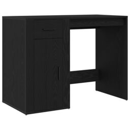 Berkfield Home Desk Black Oak 100x49x75 cm Engineered Wood - Size: 100 x 49 x 75 cm - thumbnail 2