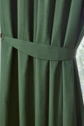 Fusion 'Dijon' Thermal & Blackout Fully Lined Pencil Pleat Curtains in Bottle Green - Size: 168 cm width x 229 cm drop - thumbnail 3