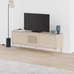 "Decortie New Inca' Modern TV Stand Unit 140cm for 50"" TVs in Light Oak - Size: 1 Pack" - thumbnail 3
