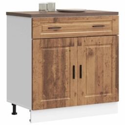Berkfield Home Kitchen Base Cabinet¬†Porto Old Wood Engineered Wood in Brown - thumbnail 1